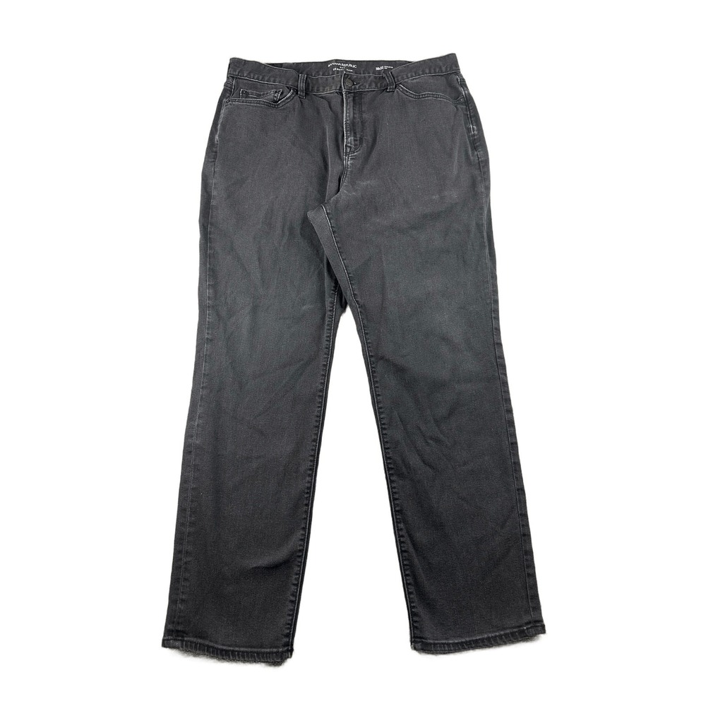 Banana Republic Jeans Men 38x32 Black Travel Jean Athletic Fit Normcore Utility